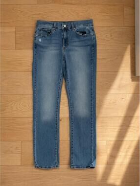 Levi's Classic Straight Jeans Light Wash Stretch Denim Size 8